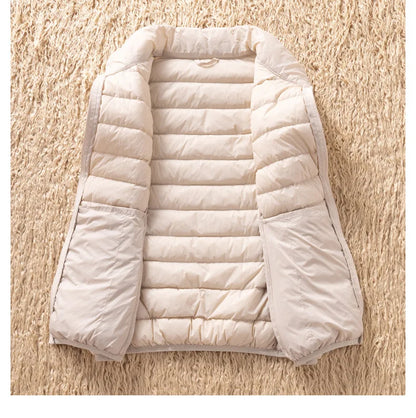 12 Farben 90% weiße Enten Daunen Frauen ärmellose Jacken 2023 Neuankömmlinge weibliche ultraleichte packbare Weste Frauen Mäntel