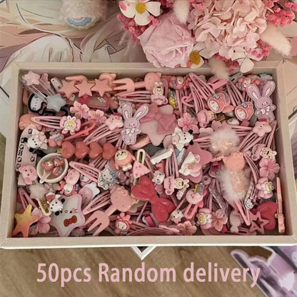 10-50pcs Y2K Hair Clips Set Cute Pink hair accessories Seamless Edge Clip Women Girl Sweet Beauty Hairpin trendy hair clips.