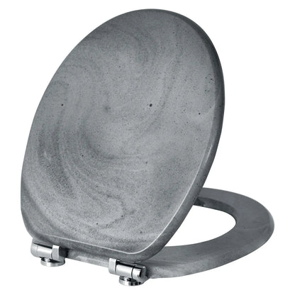 O-förmiger Toilettensitz, verstellbare Scharniere, Toilettendeckel mit Motiv, Soft-Close-Mechanismus für Badezimmer