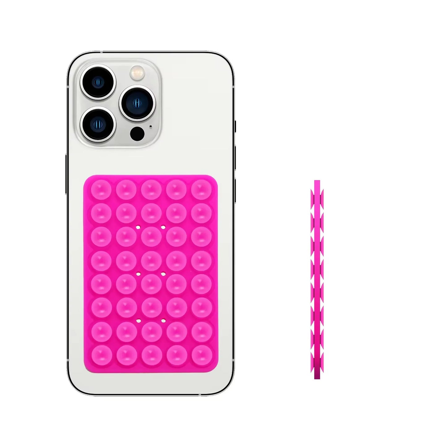 Double Sided Silicone Suction Cup Phone Case Detachable Stand For Hands-Free Selfies And Videos Just Use For Smooth Glass.