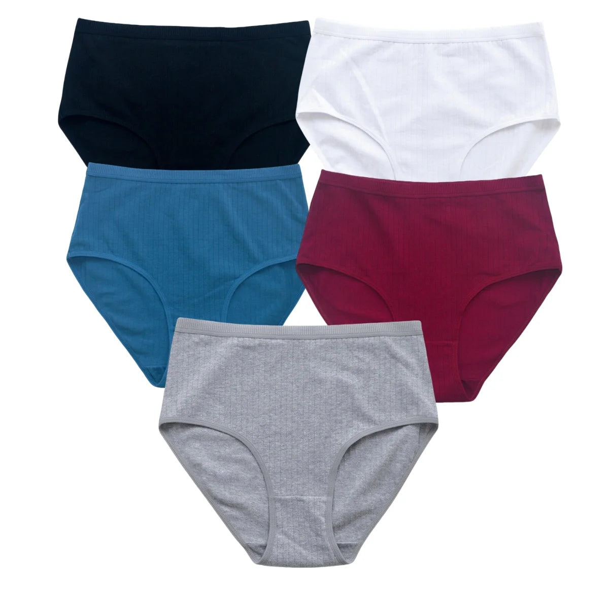 5Pcs/Set High Rise Cotton Panties Women Sexy Lingerie Solid Color Briefs Female Seamless Underwear Comfort Intimates.