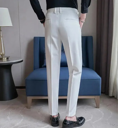 Navy Men's Suit Pants, White Black Trousers, Gray Khaki Pantalones Hombre Fashion Slim Male Pant, 28 29 30 31 32 33 34 36