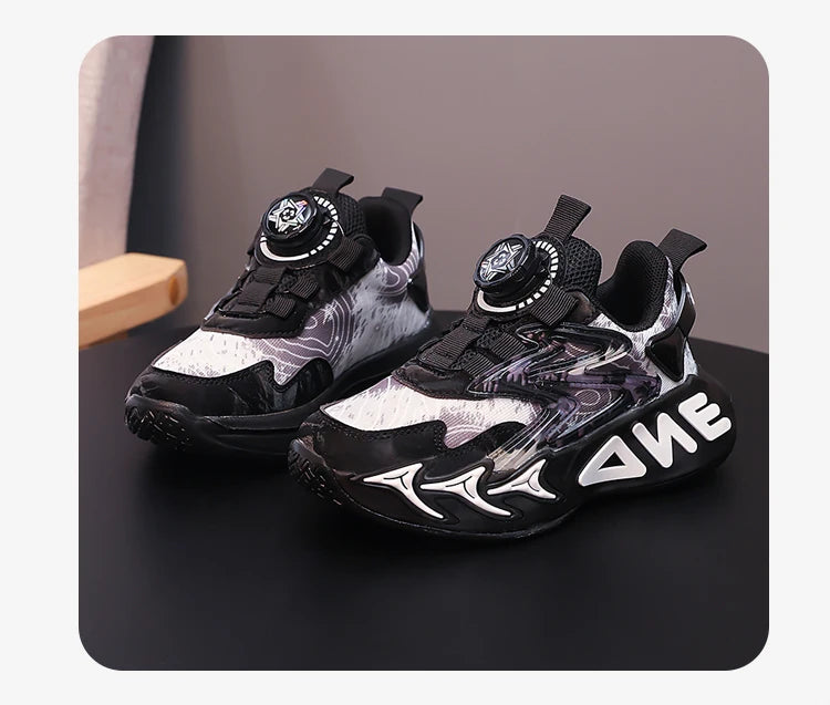 Fashion Print Children Shoes Boys Sneaker Autumn PU Leather Luxury Kids Casual Sneaker Platform Sports Tennis Shoes for Boy.