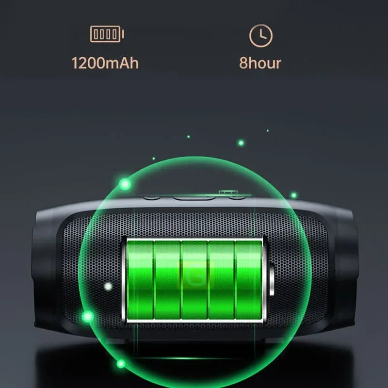 Portable Subwoofer Bluetooth Speakers Outdoor Stereo Surround Waterproof Loudspeaker Wireless Sound Box Support FM Radio TF Card.