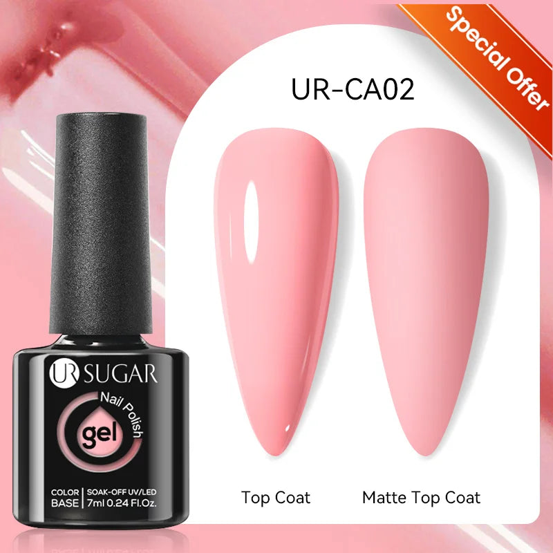 UR SUGAR 7/7.5ml Summer Blue Silver Gel Nail Polish Semi Permanent High Quality Soak Off UV LED Varnishes Nails Art Manicure