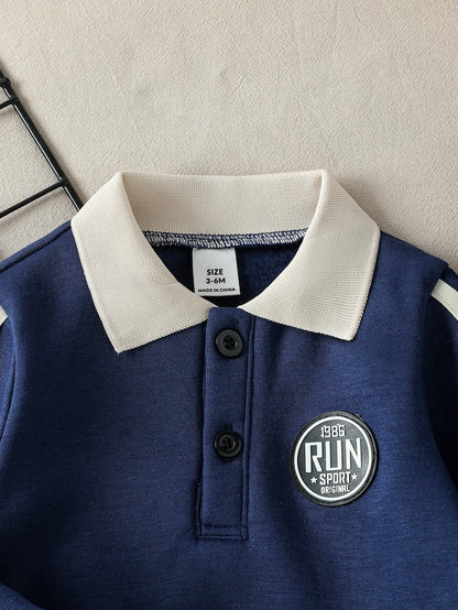 2Pcs 2025 New Style Autumn Winter Baby Boys Long Sleeve Sweatshirt &Pant Casual Sports Suit Western Fashion Clothes Set For 1-3Y.