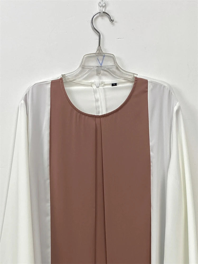 Ramadan Eid Muslimischen Abaya Dubai Luxus Spleißen Gefälschte Zwei Stücke Abayas Für Frauen Kaftan Modest Kleid Islam Kaftan Marocain Femme.