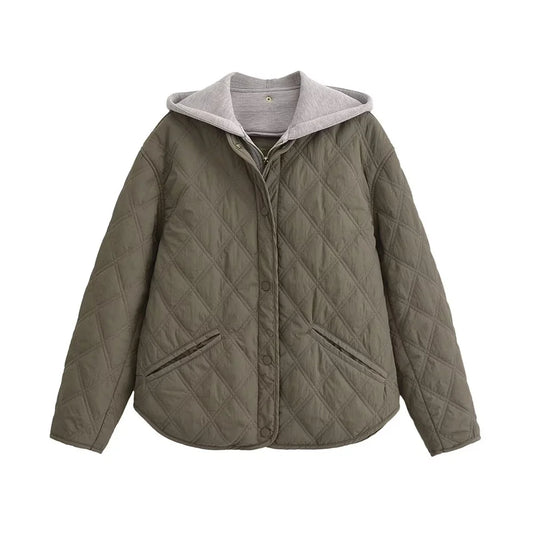 Unizera 2024 Herbst/Winter neues Produkt Mode lässig Damen Rundhals ausschnitt lose Langarm Kapuzen jacke Top.