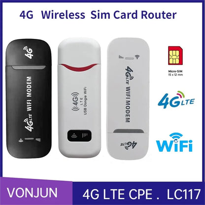 4G/5G Mobile WIFI Router 150Mbps 4G LTE Wireless USB Dongle Modem Stick Sim Card Pocket Hotspot WiFi Broadband for Home Office.