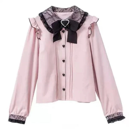 Japanese Gothic Lolita Ribbon Short Suspender plaid Skirt Girls Sweet Cute Lace A-Line Mini Skirts summer2025 black solid kawaii.