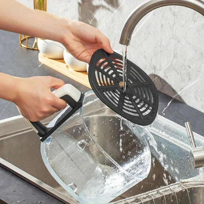 4.5L Smart Electric Air Fryers Oil-free Automatic Household Kitchen 360°Baking Convection Oven Deep Fryer Visible Window EU 220V.