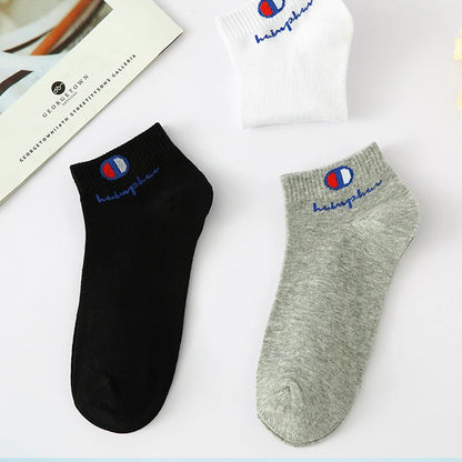 10/20/30 Pairs Socks Men Ankle Cotton Socks Brand Classic Fashion Black White Socks Breathable Mesh Athletic Short Socks Summer.