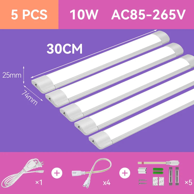 Dimmable Led Light Tube with Remote`Control Home 110-220V Ceiling Fixture LED Light Bar for Kitchen Garage Bedroom Cabinet light.