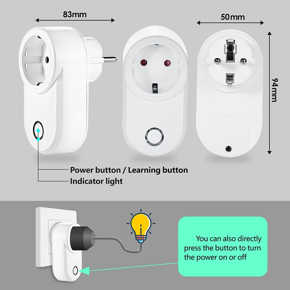 433 Mhz Drahtlose Steckdose Fernbedienung AUF OFF Smart Plug EU FR Mit Wand Schalter Steckdose 15A 220 V für Home Appliance Licht Fan.