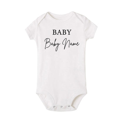 Personalisierter Name Baby Body Benutzerdefinierter Name Neugeborene Süße Kleidung Kleinkind Sommer Kurzarm Overall Unisex Kleinkind Dusche Geschenk.