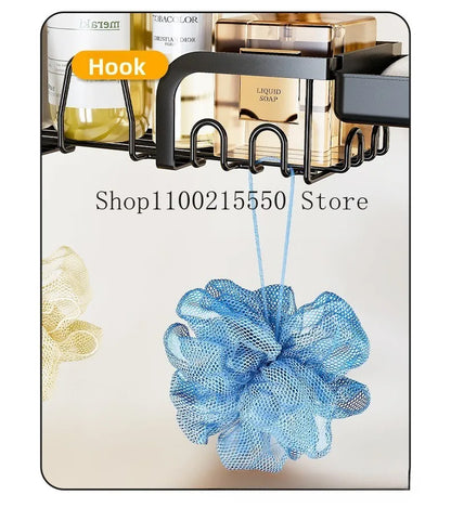 Duschraum-Aufbewahrungsregal, Badezimmer-Hängekorb, Glas-Trennwand-Organizer für die Aufbewahrung von Dusche und Toiletten