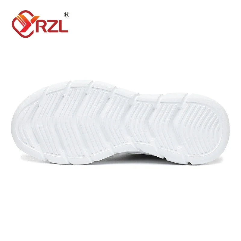 YRZL Black Running Shoes Leather Waterproof Athletic Sneakers Men Wear-resistant Men Walking Sport Shoes Comfortable Men Shoes.