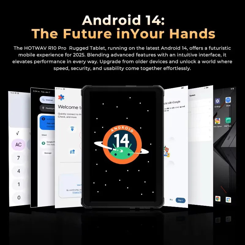 Rugged Tablet HOTWAV R10 Pro 20 (8+12)GB + 256GB, 10.1'' Display, 5MP+13MP Cameras, Android 14.0, 10800mAh Battery, Dual SIM, GPS, 4G.