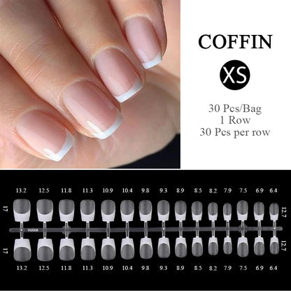 30Pcs Matte Nude Fake Nail Fashion Press on Quick Extension Wearable False Nails Simple Full Cover Nail Tips Manicure Nail Art.