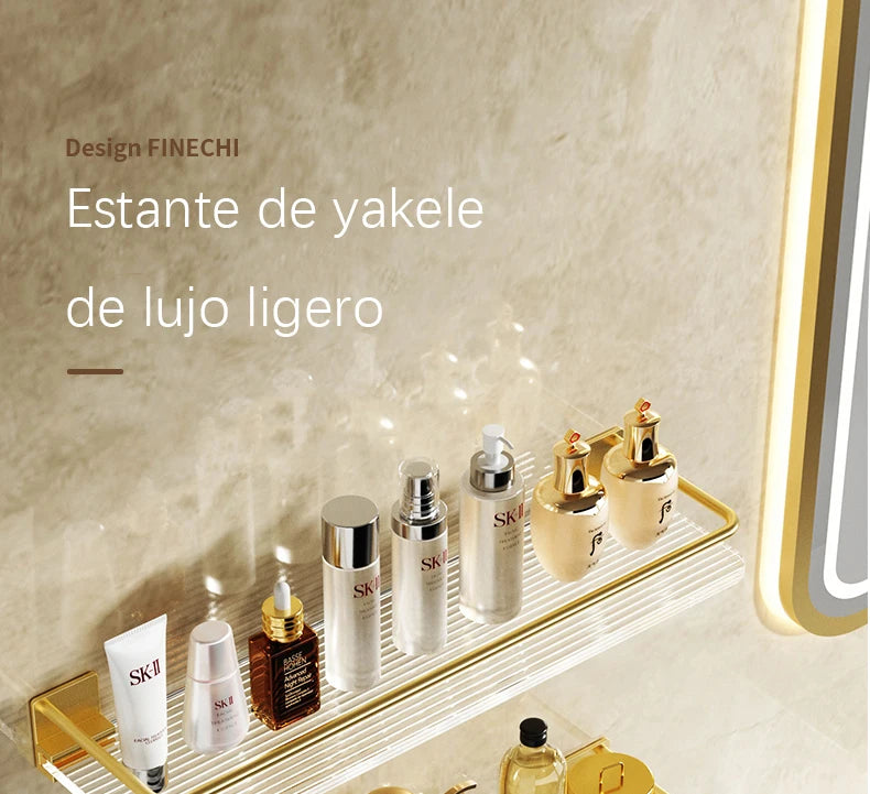 Punch-freies Luxus Badezimmer Regal Regale Wand Shampoo Kosmetische Lagerung Rack Für Küche Halter Platz Acryl Organizer