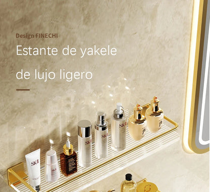 Punch-freies Luxus Badezimmer Regal Regale Wand Shampoo Kosmetische Lagerung Rack Für Küche Halter Platz Acryl Organizer