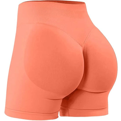Summer High Waisted Yoga Shorts Fashionable and Sexy Running Fitness Pants Solid Color Yoga Leggings.