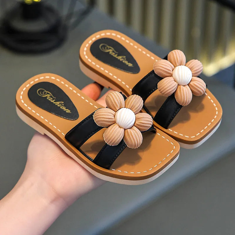 Children Slippers Kids Summer Cartoon Beach Shoes Girls Baby Soft Sole Non-Slip.