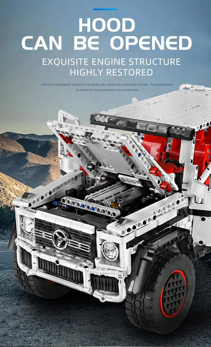 MOULD KING 13061 Technical Car Toys The APP&RC Motorized G63 6X6 Off-Road SUV Car Model Assembly Building Blocks Bricks Kid Gift.