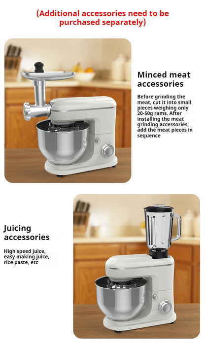 10L Chef machine and noodle machine, stainless steel bowl, high-power egg beater, noodle mixer, egg beater.