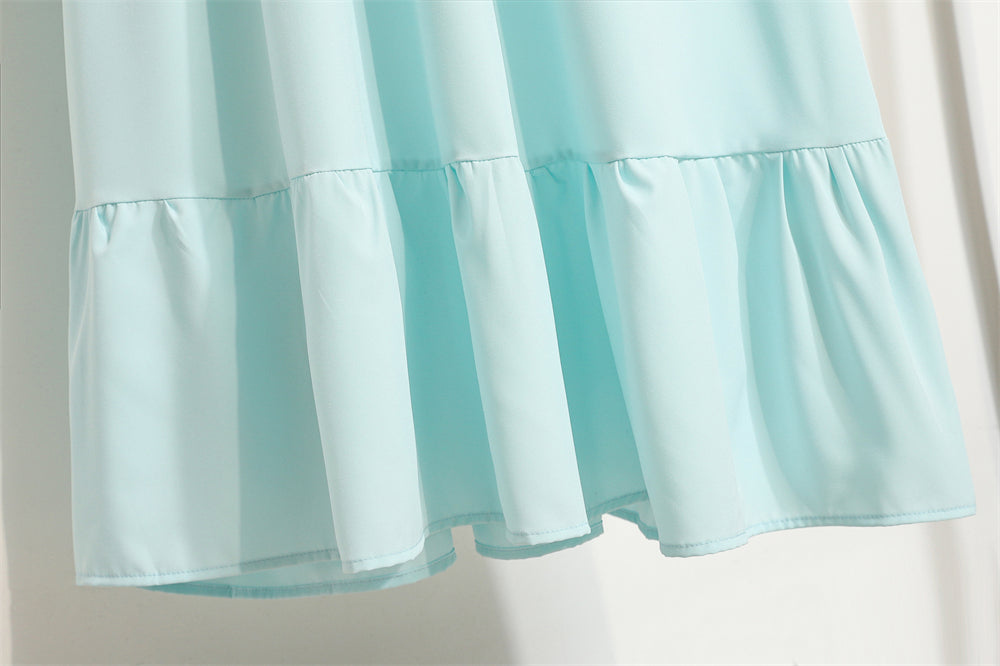 Frühling Herbst Mode weibliche Vestidos solide volle Ärmel O-Ausschnitt lässig Chiffon Kleid Frauen muslimischen langen Kleid Maxi kleider