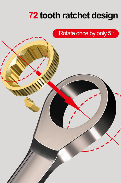 6–32 mm Universal-Torx-Schraubenschlüssel, einstellbares Drehmoment, 72-Zahn-Ratschenschlüssel für Fahrrad, Motorrad, Auto, Reparaturwerkzeuge, mechanisches Werkzeug