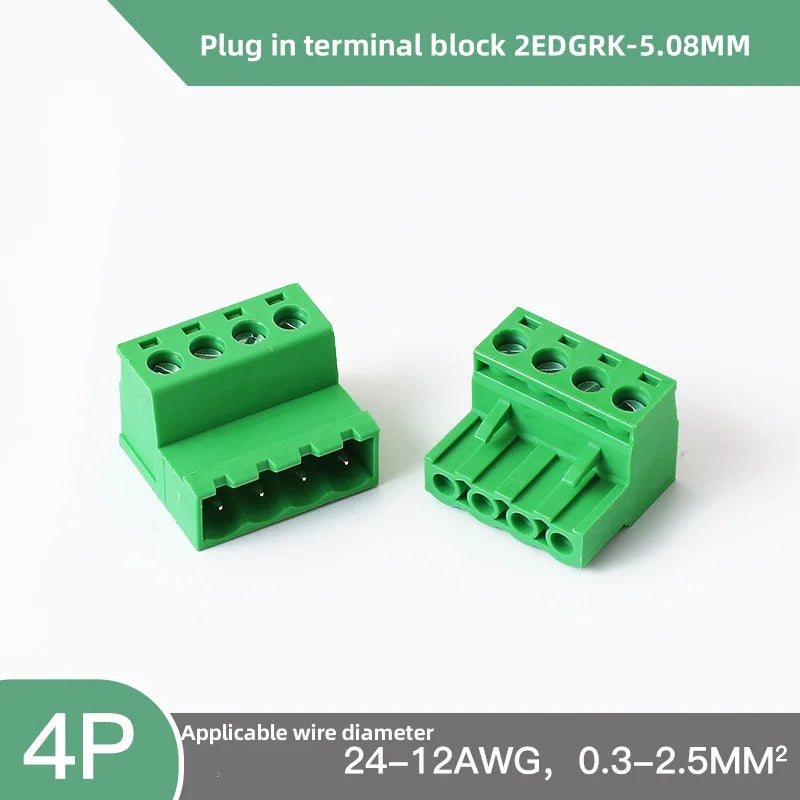 2EDGRK 5,08 mm Header Socket Plug-IN Terminal Blocks Schraubtyp PCB Male Connectors 2P -24P.