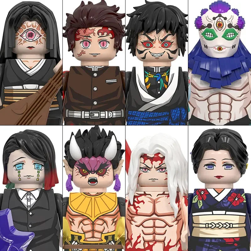 2025 Hot Toys WM6116 WM6138 Demon Slayer Blade Building Blocks Mini Action Figure Accessories Halloween Christmas Gifts for Kids.