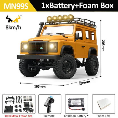 1/12 MN99s Rc Car MN Model 2.4G RTR Remote Control 4WD Off-road Climbing Crawler Defender Pickup Truck Toys for Children