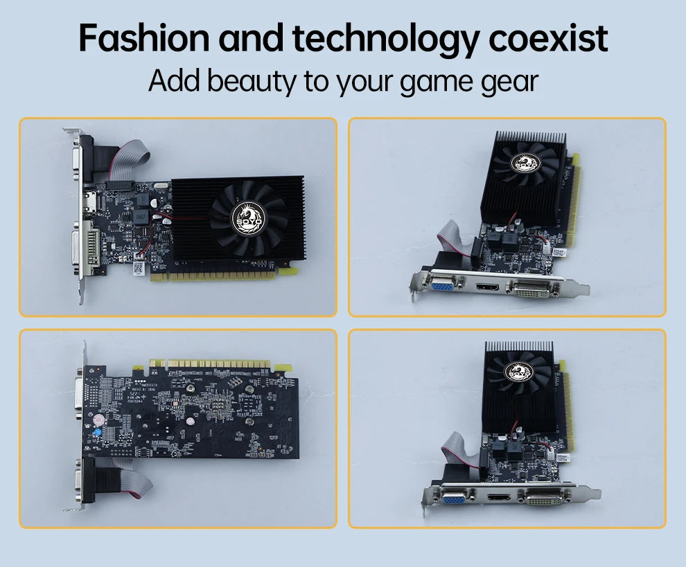 SOYO Graphics Cards NVIDIA GT740 4G GDDR3 128bit Video Card HDMI+DP+DVI For Desktop Gaming Computer Components GPU GT 740.