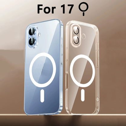 Magnet Fullback Protection Clear Case For Iphone 17 Pro Max 17 Air Apple Magsafe Cover Official Original Wireless Magnetic.