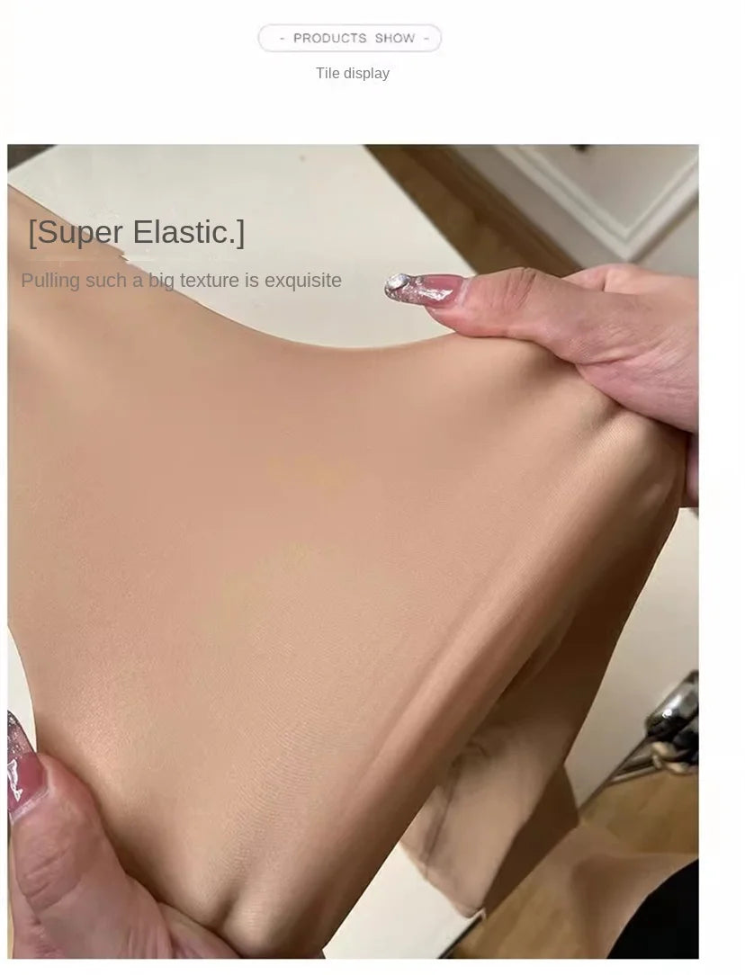 Winter Thermal Pantyhose Women Thicken Stockings Fake Translucent Pantyhose Fleece Lined Tights High Waist Elastic Wool Socks