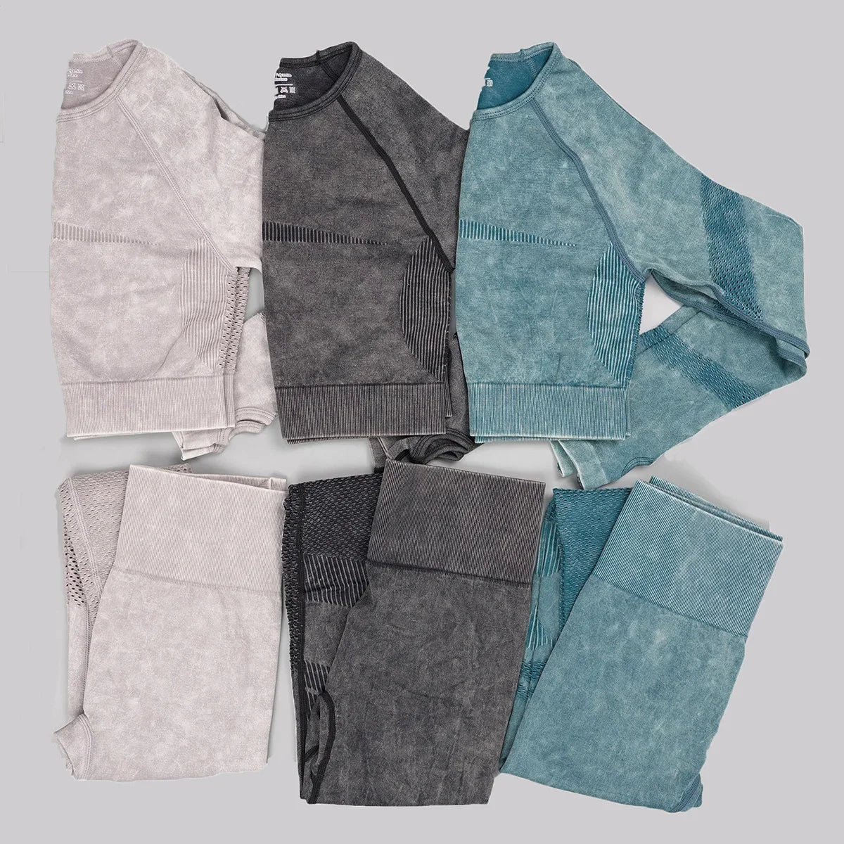 Mileegirl 2pcs Gym Sets Women Seamless Sports Pants Hollow Out Long sleeves Top Fitness Winter Fall Workout Legging Warm Outifts.