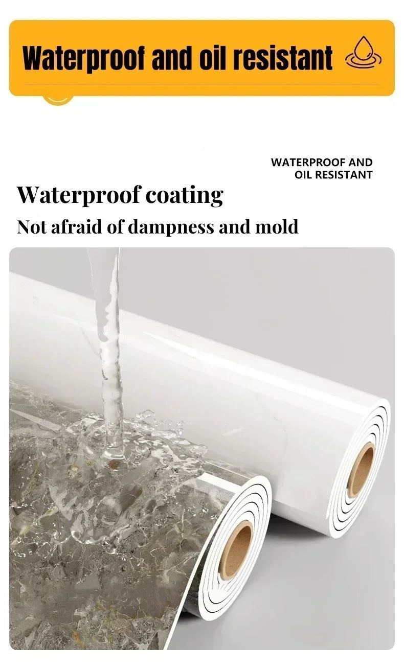 Marble Peel and Stick Wall Panels Removable Self-Adhesive Wallpaper for Kitchen Bathrooms Showers and Flooring Living Room Decor