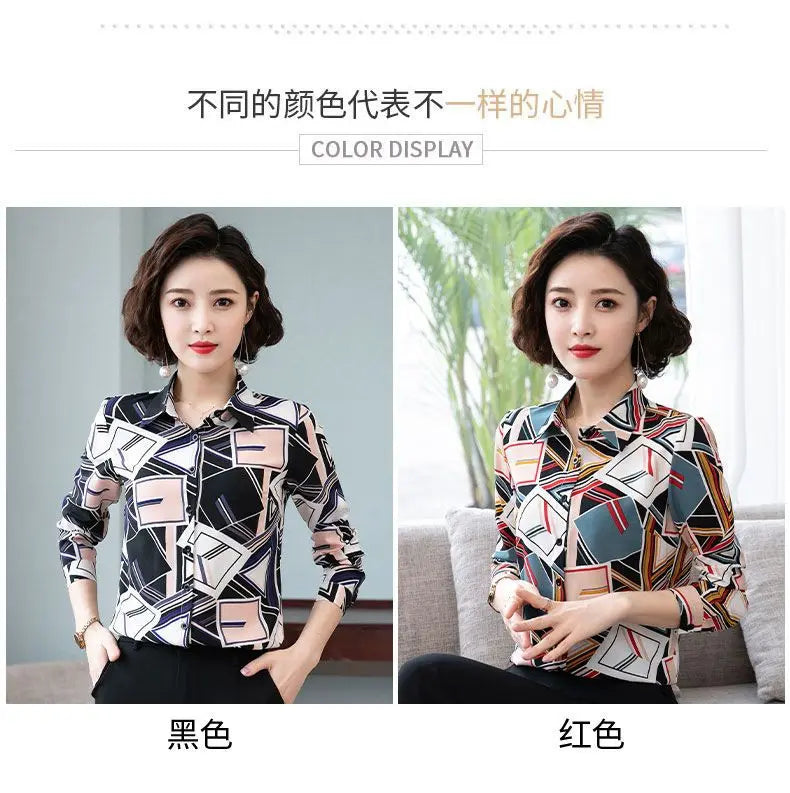 Printed Shirt for Women Long Sleeves Fashionable and Stylish Top.