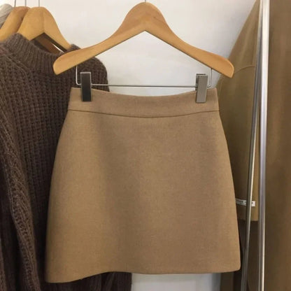 Skirts Women Simple 5XL Korean Fashion High Waist Ladies All-match Elegant Streetwear Button Y2k Skirt A-line Harajuku Chic Ins