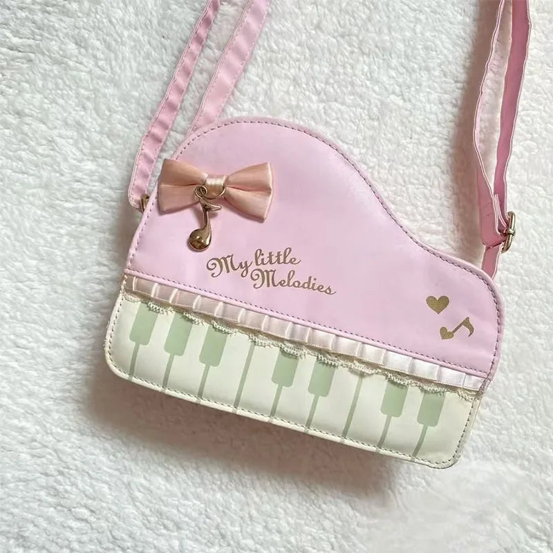 Fashion Polka Dot Ladies Piano Bag New Style Niche Underarm Shoulder Bag Sweet Personality Piano Backpack Women's Bag Square Bag.