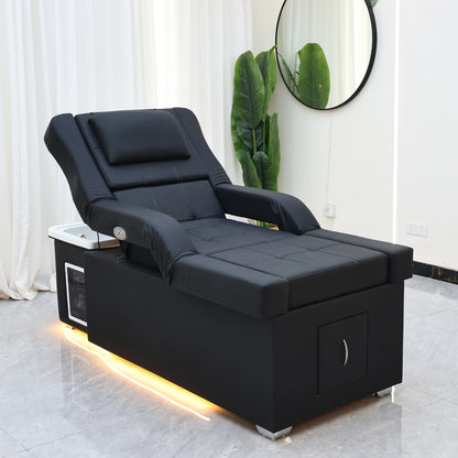 XinSheng Elektrisch verstellbares Lift-Shampoo-Bett, Massagetisch, All-in-One-Salon-SPA-Massagebett mit Haarwaschbecken und Fußbad