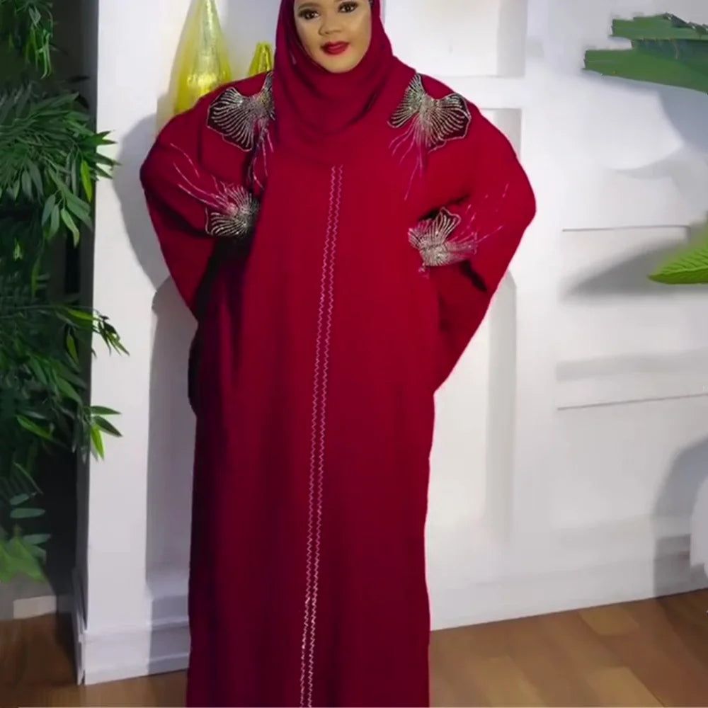 Abayas For Women Dubai Luxury 2025 African Muslim Fashion Dress Caftan Marocain Evening Party Dresses Boubou Robe Djellaba Femme.