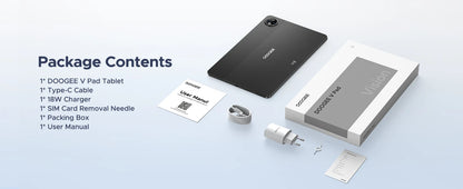 DOOGEE V Pad 2 In 1 5G Tablet 12" Screen Dimensity 7050 Android 15 32GB RAM (8+24) 256GB ROM8800mAh Battery Ultra-thin Smart Pad