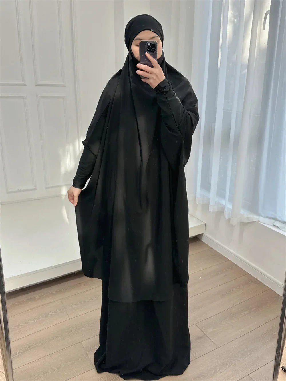 Autumn 2 Pcs Set Ramadan Eid Modest  Abaya Women Muslim Dress Hijab Kaftan Robe Femme Musulmane Islam Clothing Caftan Kebaya