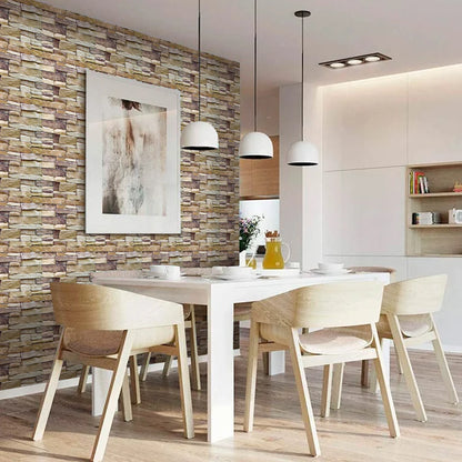 1/10pcs 3D Faux Stone Peel and Stick Wall Panel Self Adhesive Kitchen Tile Backsplash 3D Wall Sticker Tile Sticker 30cm x 30 cm