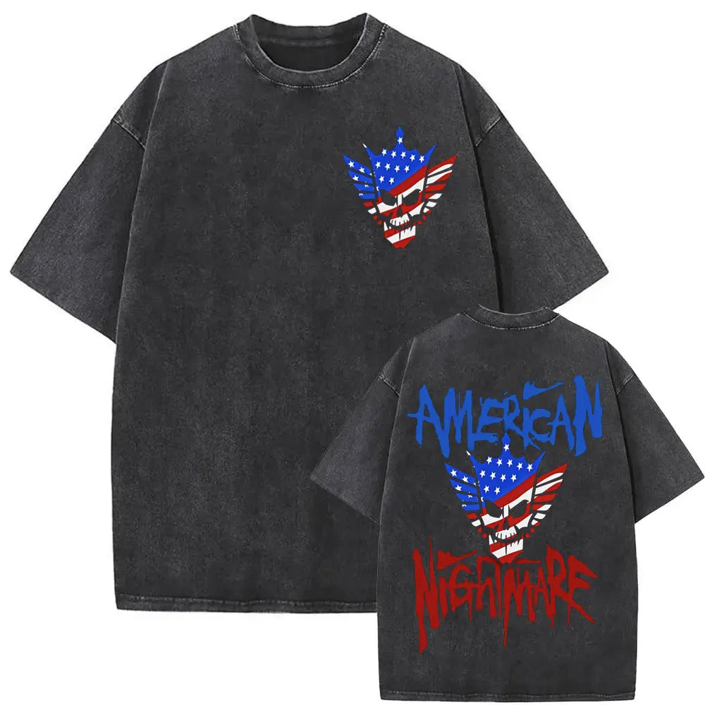 Cody Rhodes The American Nightmare Graphic T Shirt Men Women Fashion 90s Vintage Washed T Shirts Casual Cotton Oversized T-shirt