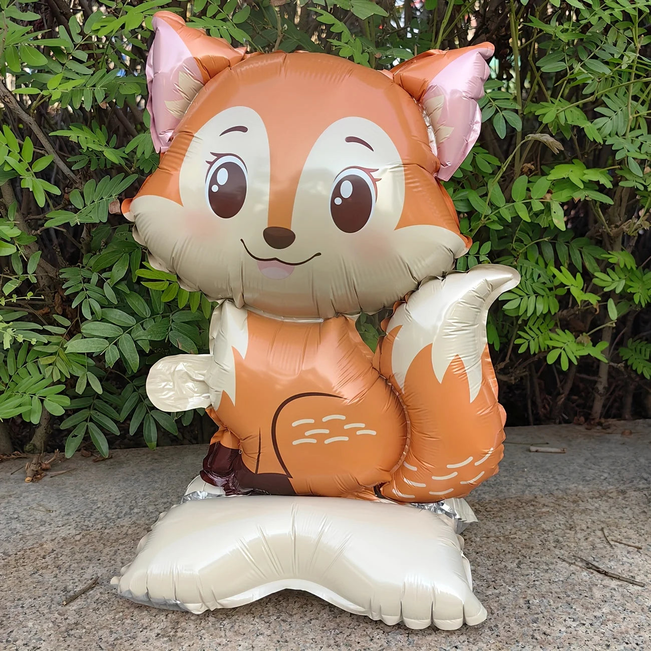 3/2 Stück Dschungel-Tier-Folienballons mit Ständer – Koala-Elefant-Fuchs für Geburtstag, Hochzeit, Karneval, Themendekorationen.