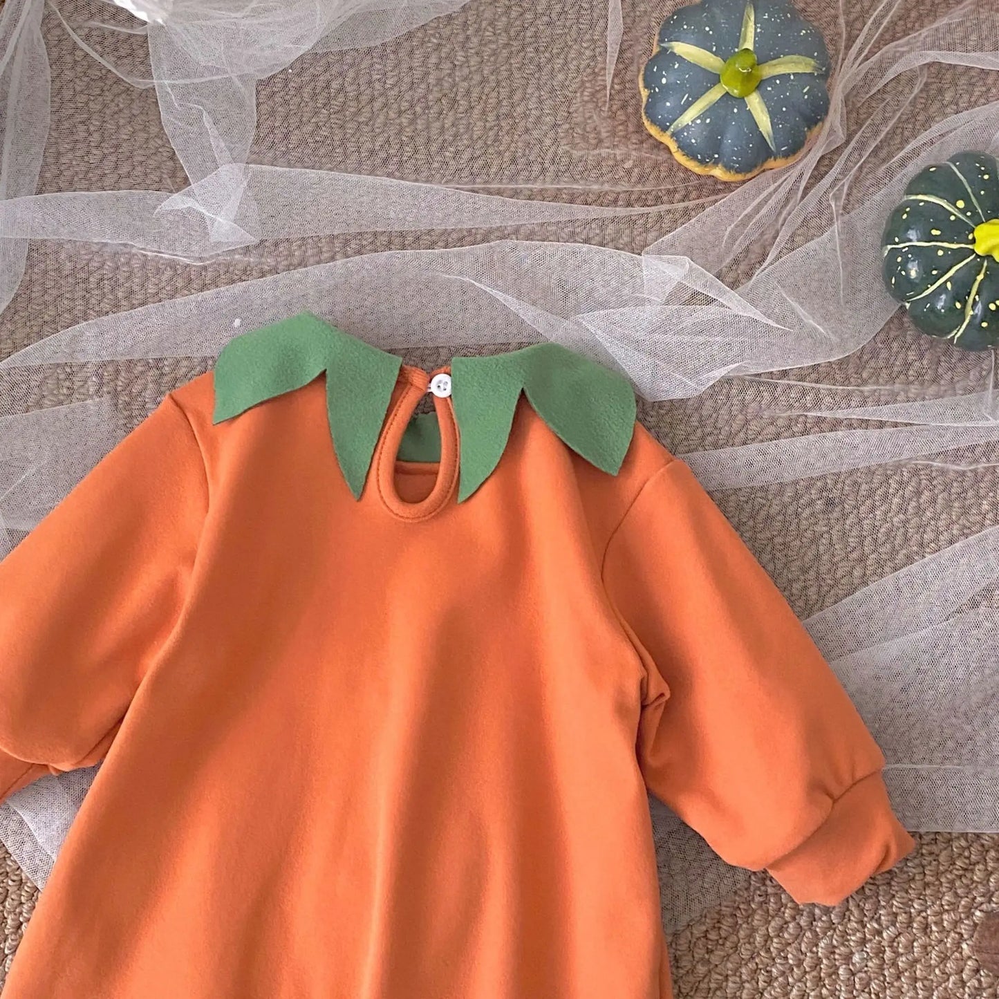 Catton Kürbis Smiley Halloween Baby Neugeborene Kleidung Baumwolle Langarm Strampler mit Hut Zweiteilige Sets Outfits Party Overall.